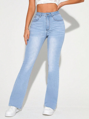 N J Straight Fit Women Light Blue Jeans