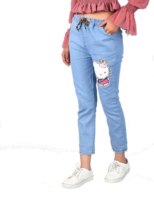HouseOfCommon Jogger Fit Women Light Blue Jeans