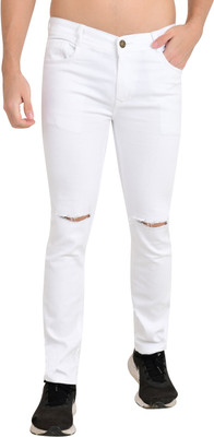 BEG FASHION Slim Men White Jeans