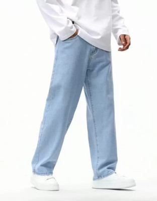 Playfeel Loose Fit Men Light Blue Jeans