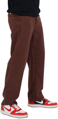 Zaba Denim Loose Fit Men Brown Jeans