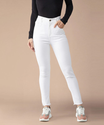 DOLCE CRUDO Skinny Women White Jeans
