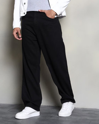 yanger boys Straight Fit Men Black Jeans