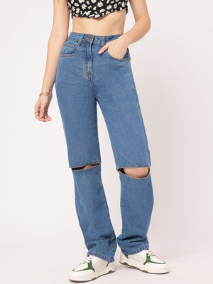 Dressberry Straight Fit Women Blue Jeans