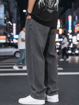 ANGERHOOD Loose Fit Men Grey Jeans