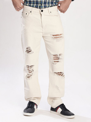 Bene Kleed Relaxed Fit Men Beige Jeans