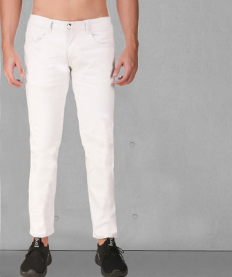 PODGE Slim Men White Jeans