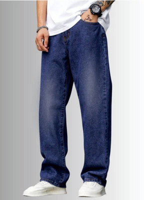 uth republic Loose Fit Men Dark Blue Jeans