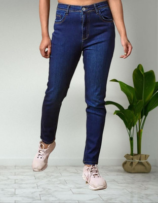 TajHub Slim Women Dark Blue Jeans
