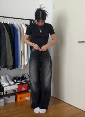 REPO ENTERPRISE Relaxed Fit Women Black Jeans