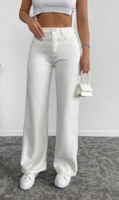 FMW Boot-Leg Women White Jeans