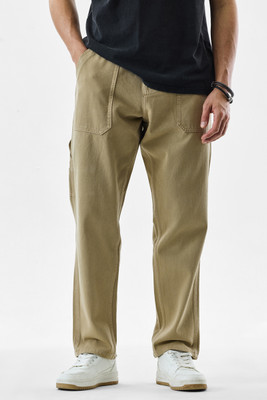Snitch Relaxed Fit Men Beige Jeans