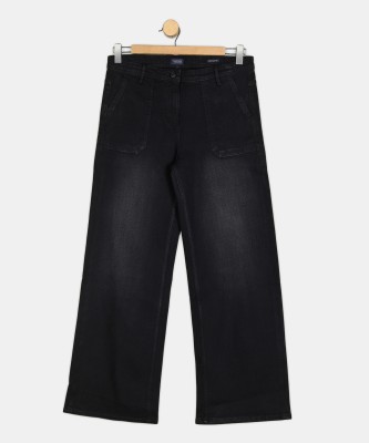 Allen Solly Flared Girls Black Jeans