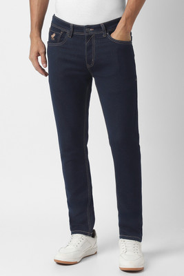 PETER ENGLAND Tapered Fit Men Dark Blue Jeans