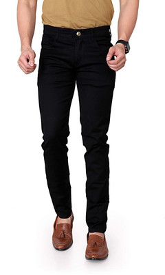 RusticBlooms Slim Men Black Jeans