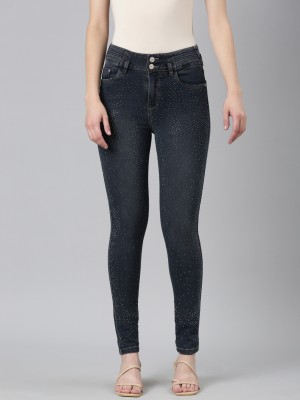 Showoff Tapered Fit Women Black Jeans