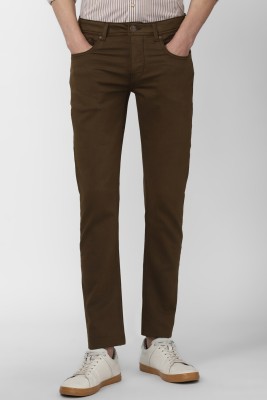 PETER ENGLAND Tapered Fit Men Brown Jeans