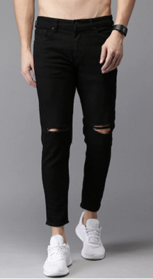 POKHINDA Slim Men Black Jeans