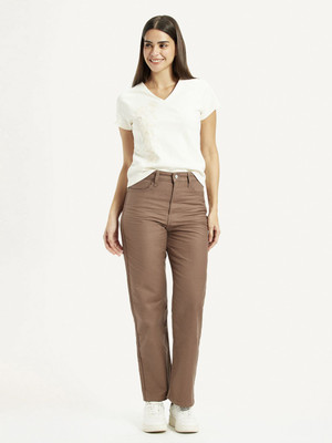 LEVI'S Straight Fit Women Brown Jeans