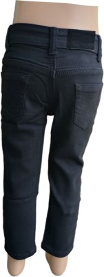 D8211K Regular Boys & Girls Black Jeans