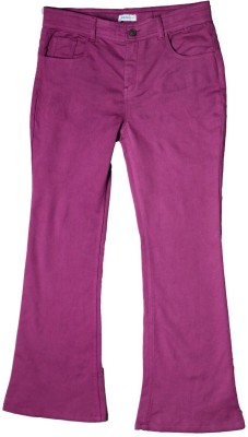 ZUNZU Straight Fit Girls Purple Jeans