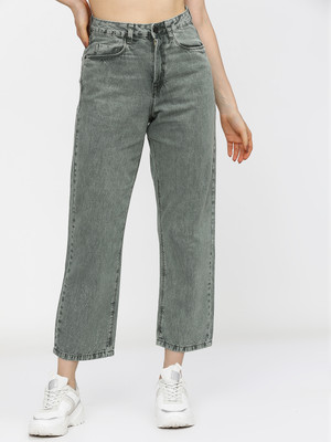 Tokyo Talkies Boot-Leg Women Dark Green Jeans