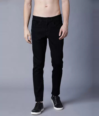 HIBOK Regular Men Black Jeans