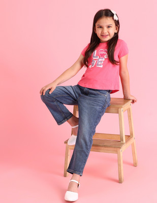 U.S. POLO ASSN. Regular Baby Girls Blue Jeans