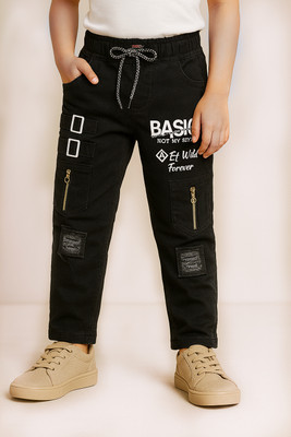 HONESTYSHOP Jogger Fit Boys Black Jeans