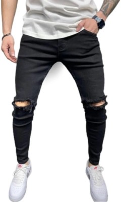 C2FH Skinny Men Black Jeans