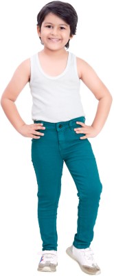 MOXA CREATION Slim Boys Green Jeans