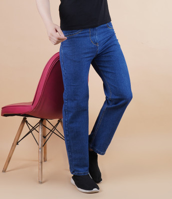 White leapard Regular Men Dark Blue Jeans
