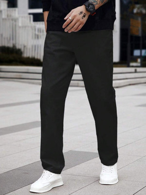 MEIXN Relaxed Fit Men Black Jeans