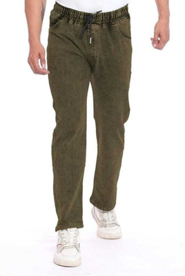 Vastriq Jogger Fit Men & Women Green Jeans