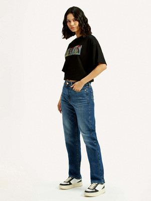 LEVI'S Straight Fit Women Blue Jeans