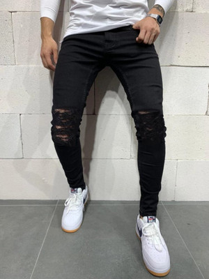 Star4well Slim Men Black Jeans