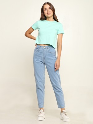 zayla Relaxed Fit Women Light Blue Jeans