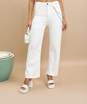 Tokyo Talkies Flared Women White Jeans