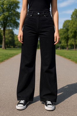 KALPNAVYA FASHION Loose Fit Women Black Jeans