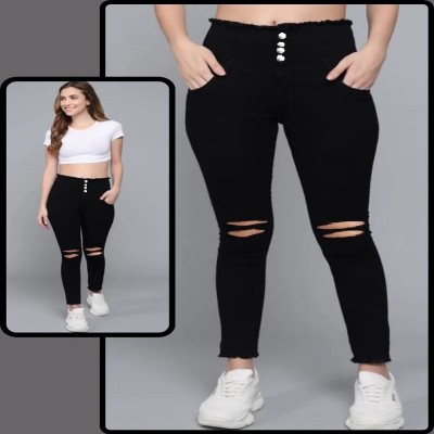 PERFECT FASHION Skinny Women Black Jeans