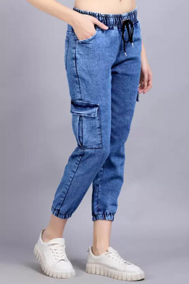 TIPKOO Jogger Fit Women Blue Jeans