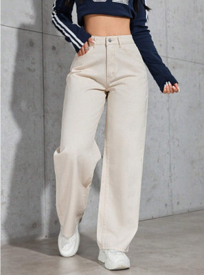 Haadiya store Straight Fit Women Beige Jeans