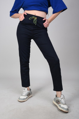 KONFY Boyfriend Women Dark Blue Jeans