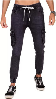 Black Magnet Jogger Fit Men Black Jeans