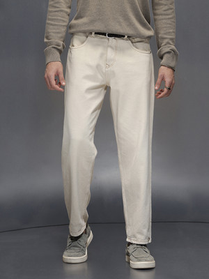 WROGN Loose Fit Men Beige Jeans