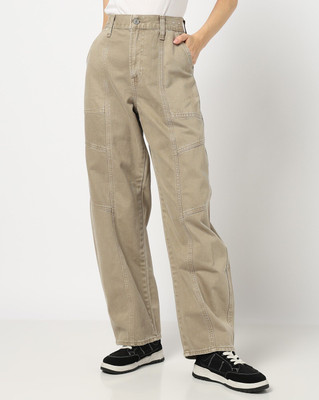 GAP Loose Fit Women Beige Jeans