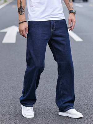 LOOKONCE Straight Fit Men Dark Blue Jeans