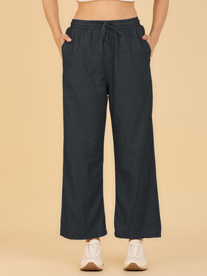 CEFALU Loose Fit Women Black Jeans