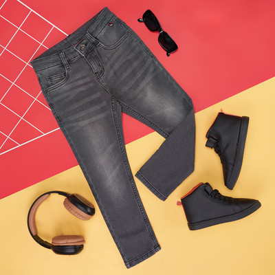 Pantaloons Junior Regular Boys Dark Grey Jeans