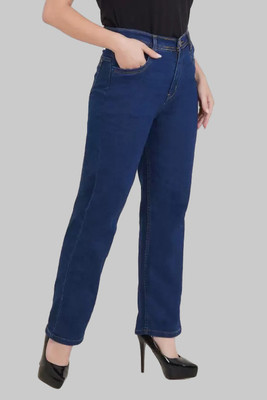 Flaring Regular Women Dark Blue Jeans